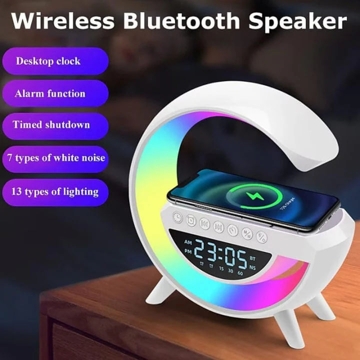 G-shape Multifunctional Lamp & Bluetooth Speaker With Wireless Charging