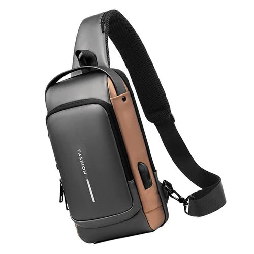 Premium Anti-Theft Business Sling Bag with USB Charging
