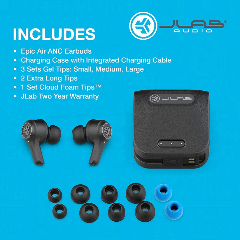 JLab Epic Air ANC Original Wireless Earbuds (Water Proof)